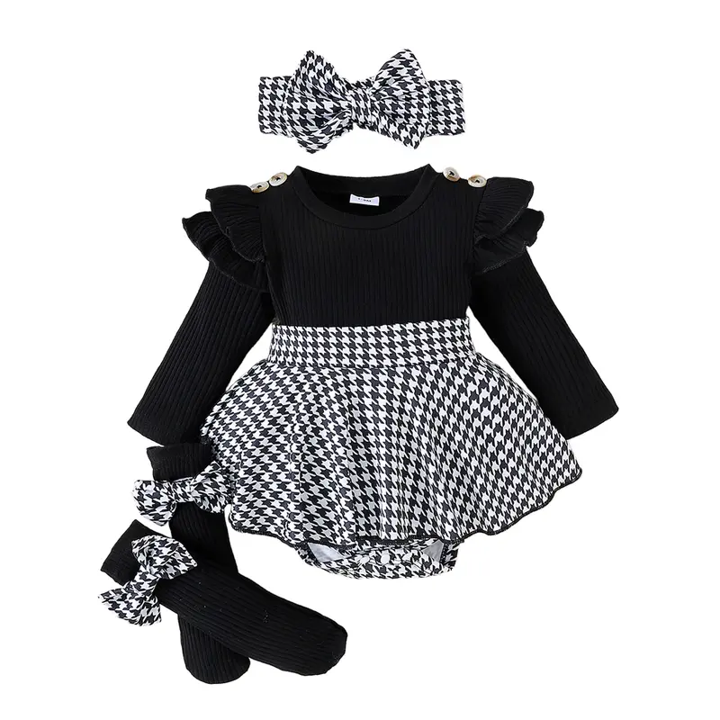 blue dress for baby girl Navy Polka Dot Baby Girl Dress with Panty main image 0