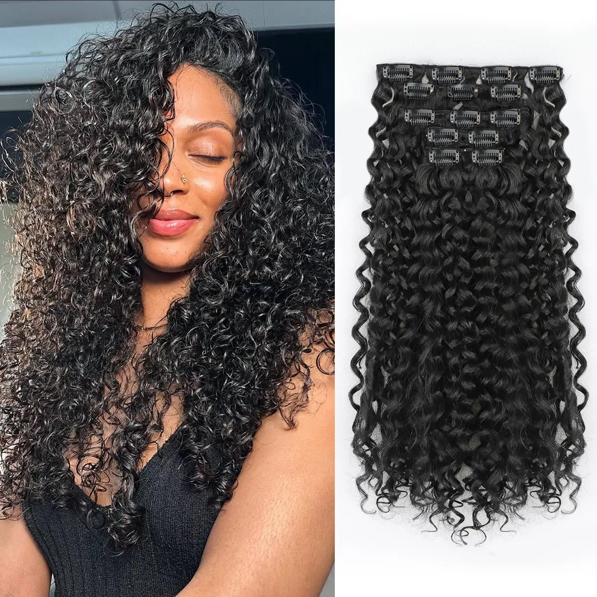 5PCS-1B#Black(Extra Volume)