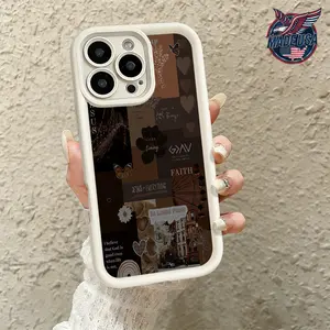 Dark Brown Christian Faith City Aesthetic Collage Case for iPhone 17 16 15 14 Pro Max 13 12 11 XR XS Plus Air Slim Shockproof TPU Cover phone promax design