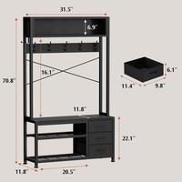 31'' Black (with a top storage panel)