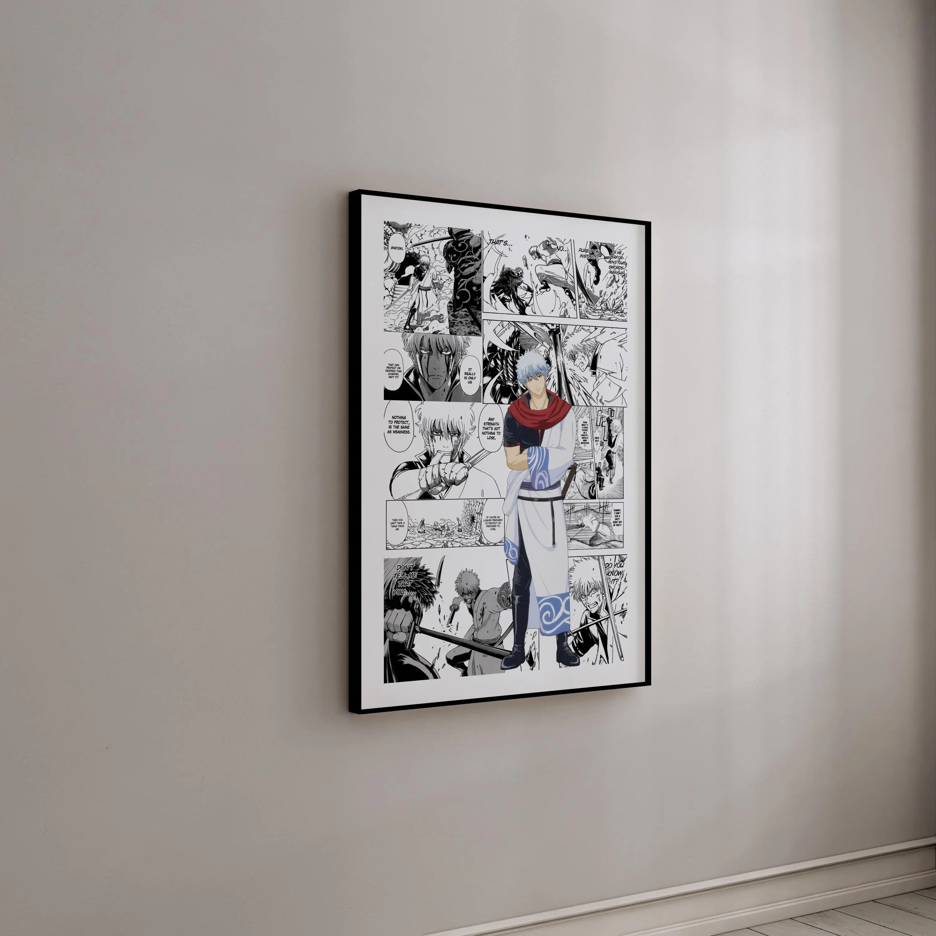 Gintama Manga Poster - Sakata Gintoki - Curated Manga Panels