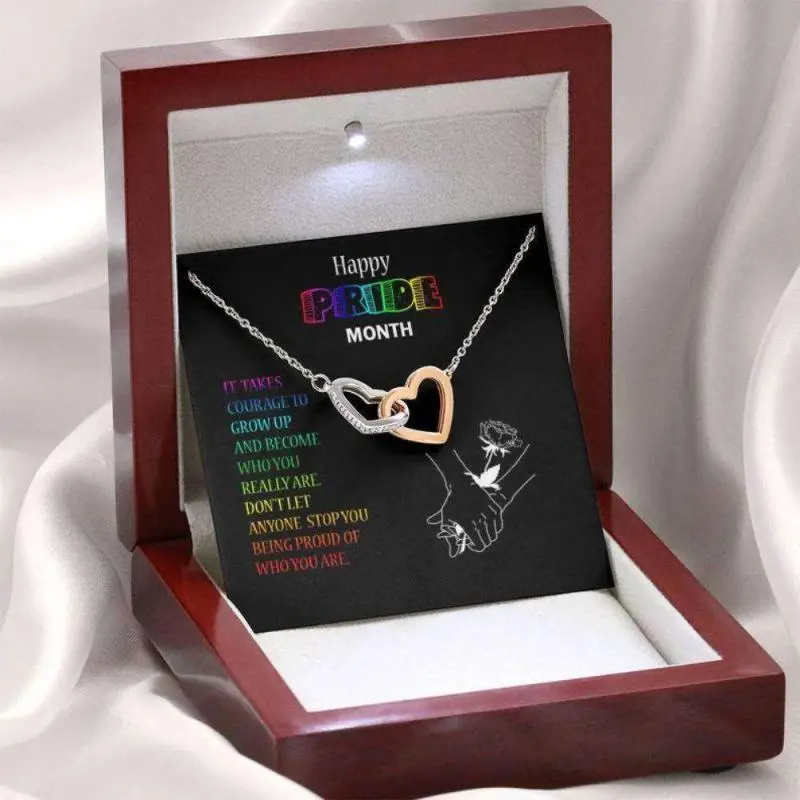 Girlfriend Necklace, Lgbt Month Gift Necklace, Pride Necklace,  Necklace For Gay, Bisexual, Lesbian, Gift For Girlfriend, Message To My Daughter, Daughter Gift, Father Daughter Necklace, Christmas Gift, Birthday Gift
