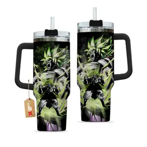 Broly Legendary Super Saiyan Dragon Ball Anime Quencher Tumbler 20oz 40oz With Handle Travel Cup For School Gym Office Outdoor Use,