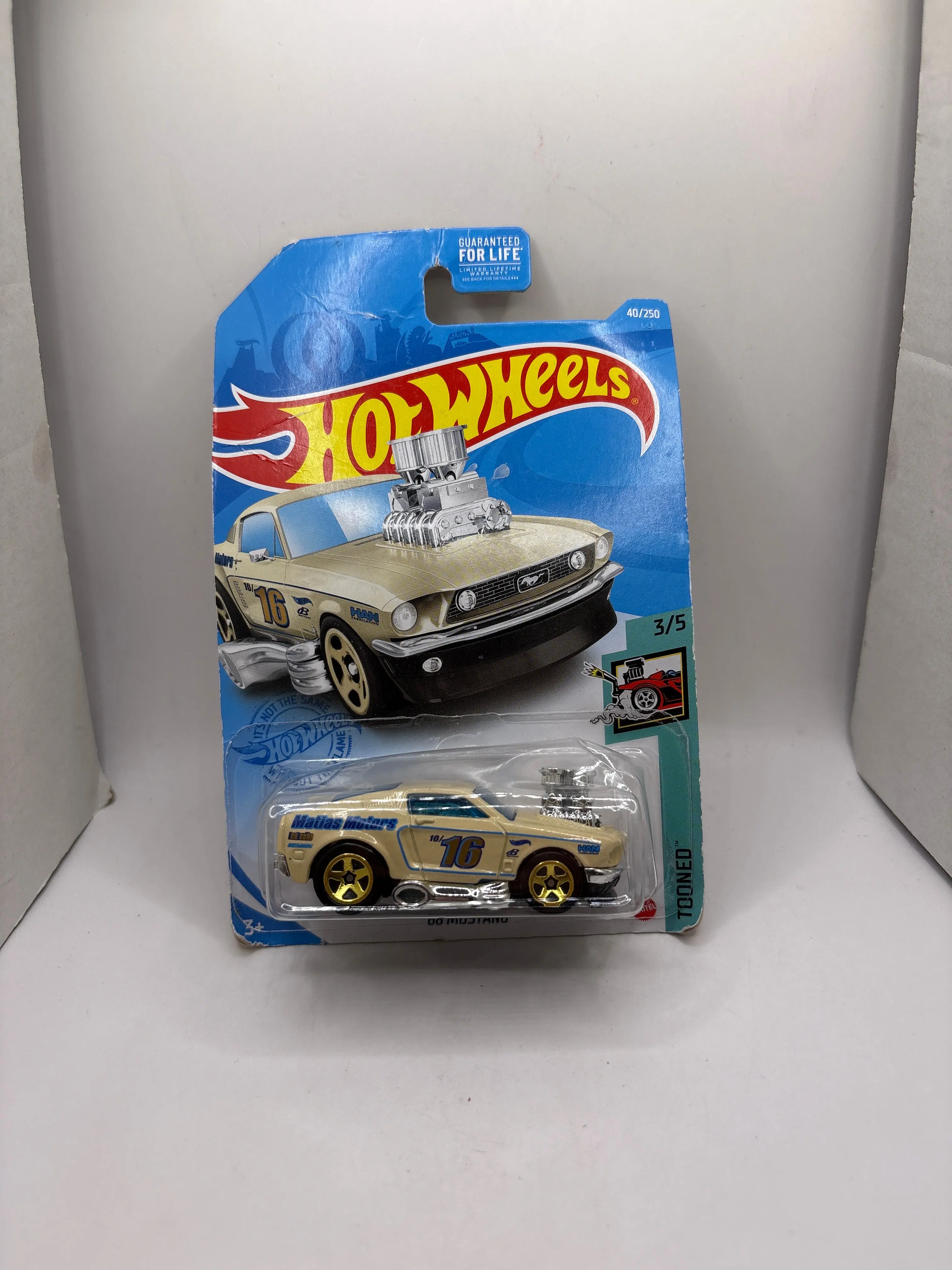 Hot Wheels 68 Mustang Diecast tan