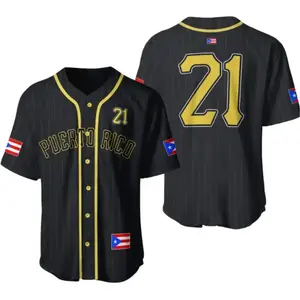 Clemente 21 Puerto Rico Baseball Jersey, Baseball Jersey for Adult & Youth Size