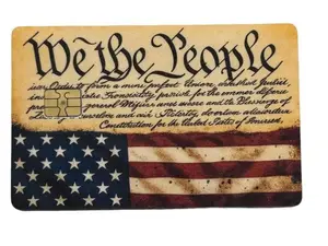 American Flag "We the People" Credit-Debit Card Skin - Versatile Compatibility Card Sticker Cover for DIY Scrapbooking, Stamping Projects