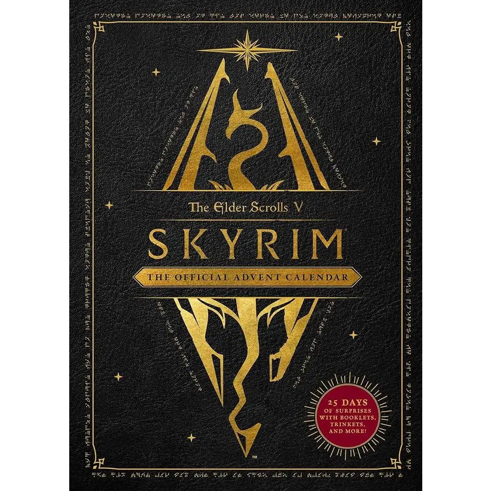 Literature & Art Book: The Elder Scrolls V-Skyrim Official Advent Calendar by Insight Editions, Gift for Gamers with Epic World Content, Recipe Cards, Collectible Button, Mini Booklets, Stickers & Surprises, 25 Days Of Surprises, All Ages, Exclusive Colle