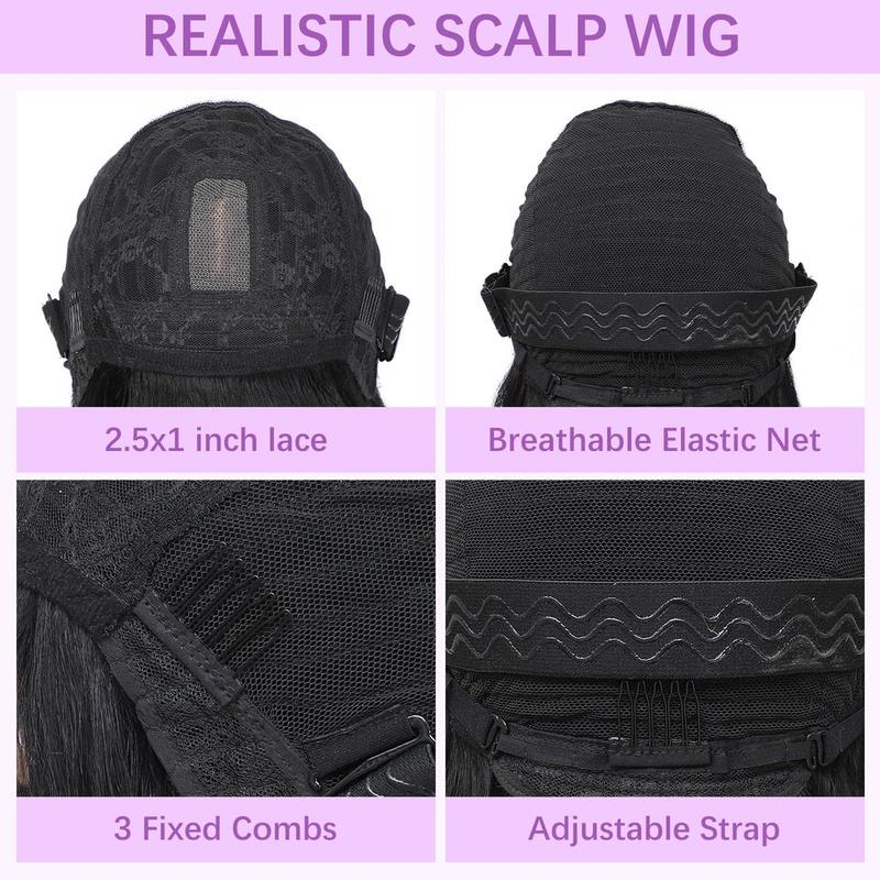 Short Bob Wig with Bangs Human Hair 1B/30 Highlight Bob Wig Human Hair Short Human Hair Wigs for Black Women Real Hair Wigs for Black Women 2.5X1 inch Bob Wig Human Hair Glueless 10Inch Short Bob Wig