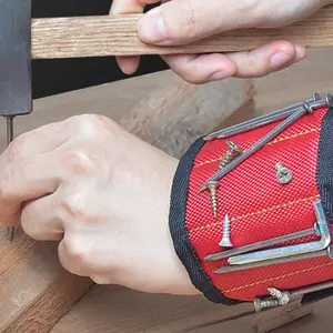 Strong Magnetic Wrist Strap for Electric Nail Guns — Multifunctional Tool, Nail Picker, Small Hardware Tool, and Nail Puller Brace screw