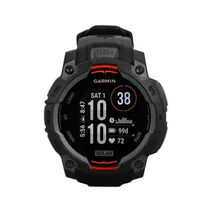 Garmin Instinct 3 Solar Rugged Outdoor GPS Smartwatch - 45mm, Silicone Band (Black)