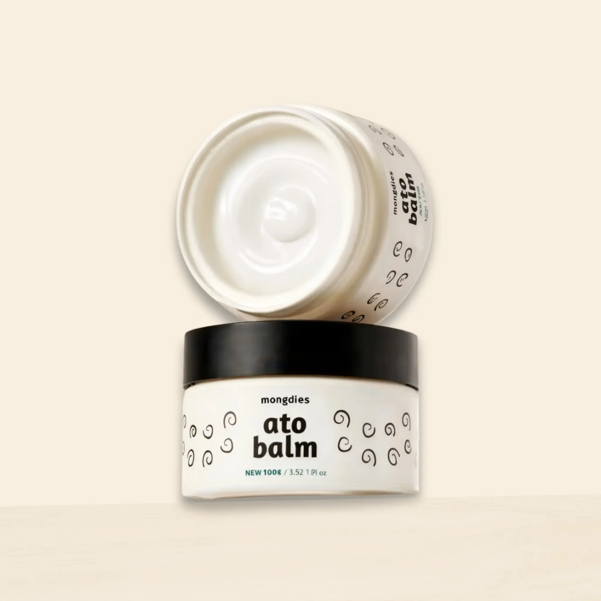 Mongdies Baby Ato Balm | Intensive Moisture Barrier Balm for Dry Sensitive Skin | Non Sticky Ceramide Balm with Plant Oils | For Cheeks Hands & Dry Areas | Vegan EWG Green | 1.05 oz