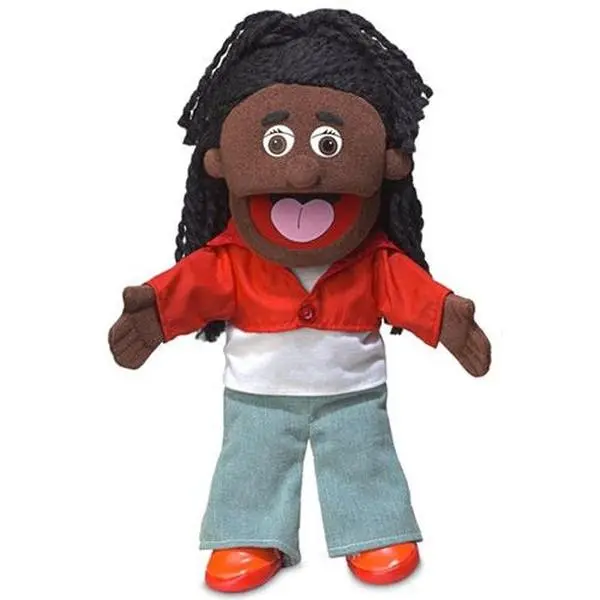 Sierra, Girl Puppet, Black (14") Sierra, Girl Puppet, Black (14")