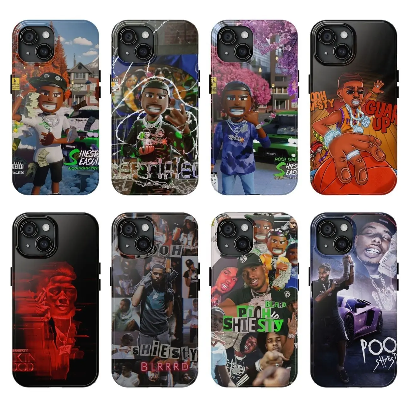 Pooh Shiesty Rapper Phone Case, Hip Hop Music Fan Gift, Celebrity Street Style Accessory, Everyday Phone Case Gift For Fans