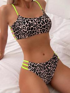 women's   bikini set, casual fashion chic swimsuit set for beach holiday vacation, ladies swimwear for all seasons, bikinis sets, bikini top trunks