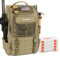 Khaki (With 4 Tackle Trays Included)-L