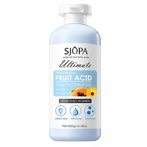 Body Scrub for Smooth Skin, Fruit Acid Exfoliating Scrub Gel, 300g Whole-Body Shower Care for Rough Dry Areas, Arms Legs Elbows Knees，exfloating ，exfoliate ，exfoliation，exfloliating