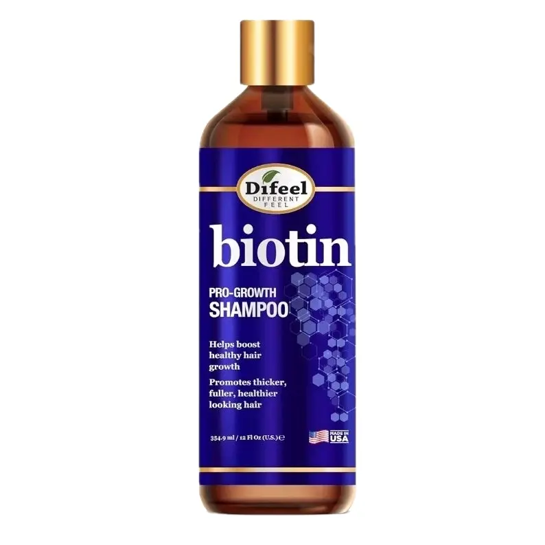 Difeel Pro-Growth Biotin Shampoo 12 oz for Thinning Hair and Hair Loss Paraben-Free with Biotin for Healthy Hair Growth