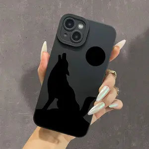 A phone case with wolf and moon patterns, shockproof and wear-resistant, suitable for iPhone 17 Air/16 Plus/15 Pro Max/14 Pro/13/12/11/XS Max/X phone case, perfect for holiday gifts for family, friends, lovers, boyfriends, girlfriends MS182