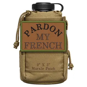 Pardon My French Funny Morale Patch 2” X 3” Hook & Loop Back for Hats Jackets Tactical Vests Plate Carriers EDC Gear & Humor Patch Collectors