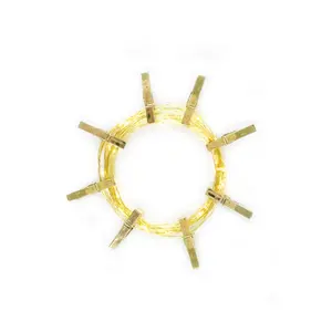 36 LED Gold Photo Clip String Light- Battery Operated