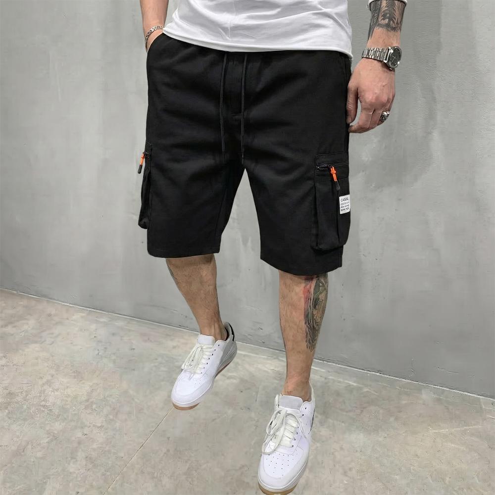 men's cargo shorts Men’s 3-piece outdoor cargo shorts with multiple pockets and zippered pockets; two-pocket design with large, functional 3D side pockets and a drawstring waist. Suitable for everyday hiking and fishing. Great value for money. summer