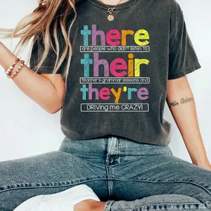 Their There They’re T-shirt, Funny Grammar Tee, English Teacher Shirt, ELA Writing Gift, Punctuation Lover Shirt
