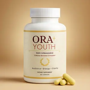ORA+ YOUTH NAD+ & Resveratrol Capsules | Cellular Renewal Complex for Energy, Focus & Youthful Glow