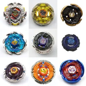 Spinning Battle Tops Set, Fusion Masters Metal Gyro Game, Mixed Color Plastic Spin Toys with Metal Accents for Kids 6+ Years - 9 Design Options, Dueling Game Gift without Launcher or Retail Packaging