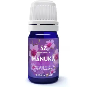 Sz Essentials | Manuka Essential Oil -   Fresh and Earthy Aroma - New Zealand - 100% Pure & Natural -  Wellness Therapeutic Treatment - 0.17 Fl (5ml)
