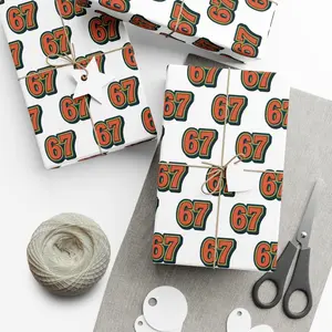 Funny 67 Meme Gift Wrap, Santa Brain Rot Funny 67 Meme Wrapping Paper - Perfect for Gift Wrapping for Loved Ones, Party, Holidays & Special Occasions