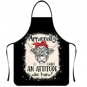 Cute Dog Pattern Apron, 1 Count Breathable Apron, Kitchen Apron for Man & Woman, Gift for Daughter & Mother & Wife & GF, Mother's Day Gift, Novelty Cooking Aprons
