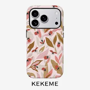 Film shell canvas creative pattern, stylish and unique 2-in-1 mobile phone case, durable and anti-drop, suitable for iPhone 17 16 15 14 13 12 11 Plus Pro Max Air, Samsung Galaxy S series and A series, gifts for relatives and friends