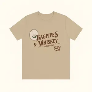 Bagpipes & Whiskey Tee – The Perfect Pair