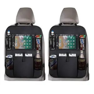 Backseat Car Organizer Kick Mats Back Seat Protector with Touch Screen Tablet Holder Car Back Seat Organizer for Kids Car Travel