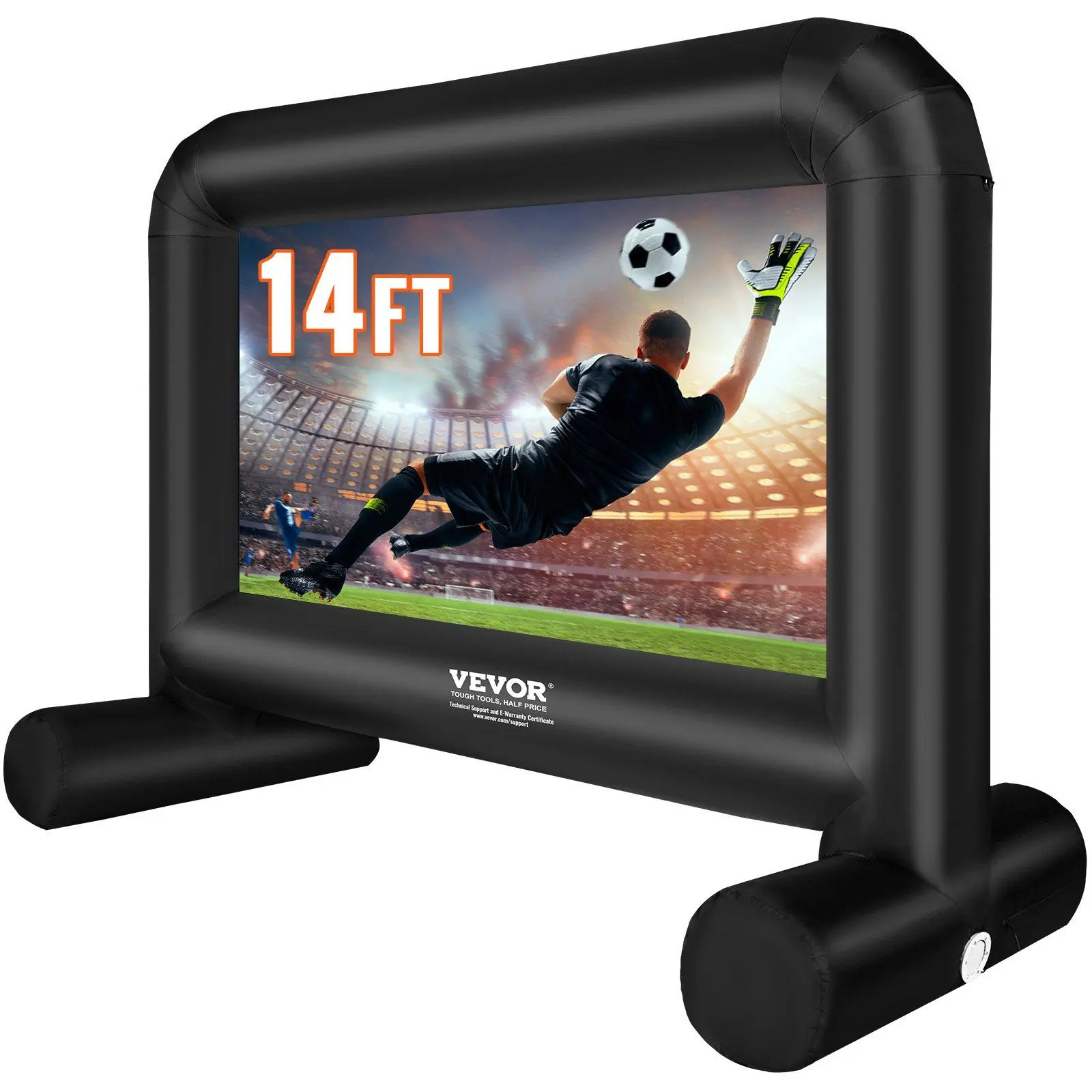 VEVOR Inflatable Movie Screen, 14 FT (168inch)Inflatable Projector Screen for Outside with Blower and Carrying Bag, Front/Rear Projection, Oxford Fabric Blow Up Screen
