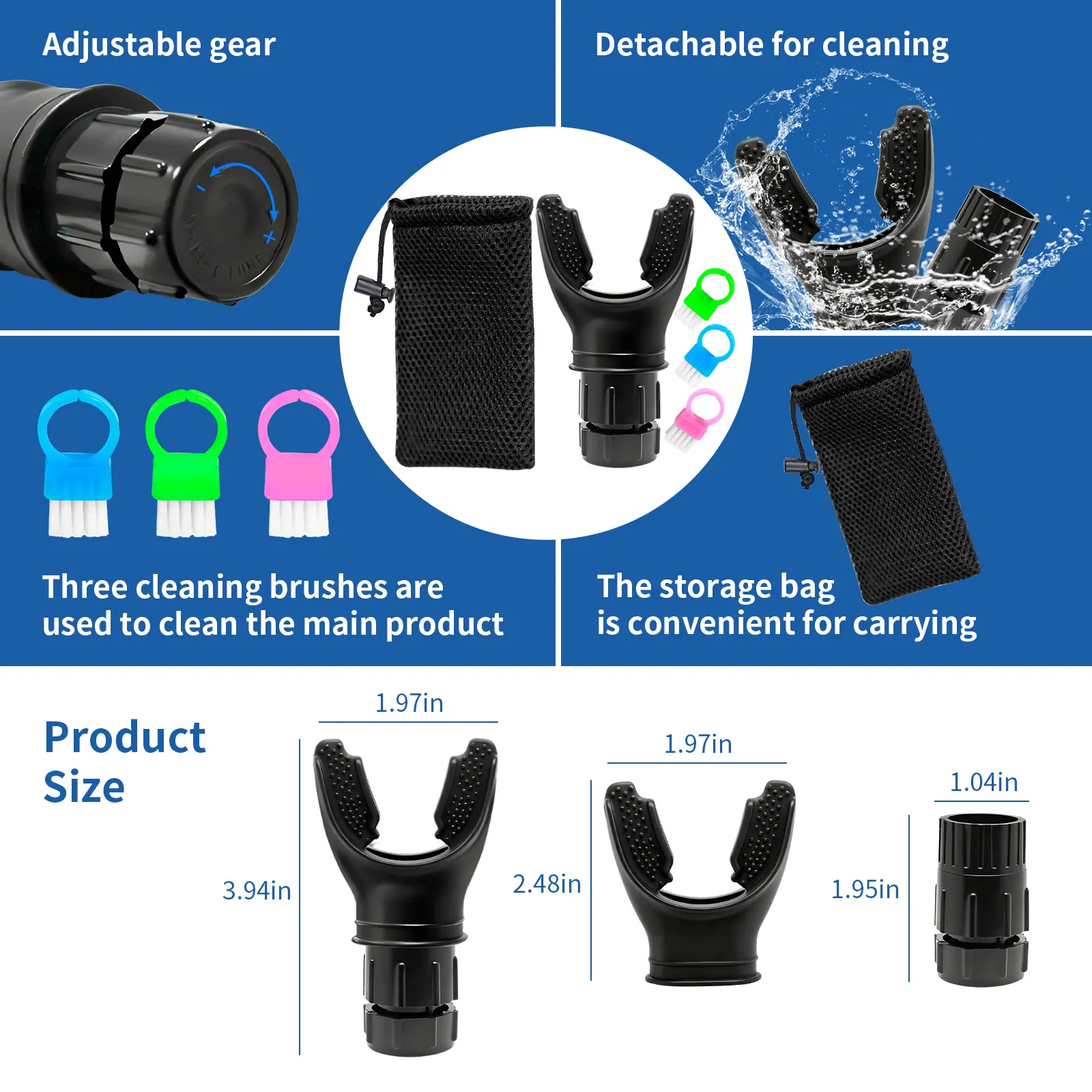 Portable Lung Capacity Trainer & Breathing Exercise Device for Lungs, Adjustable Resistance Breathing Trainer, Premium Silicone Respiratory Trainer to Improve Breathing Capacity, Enhance Strength & Endurance, Easy-to-Clean Design
