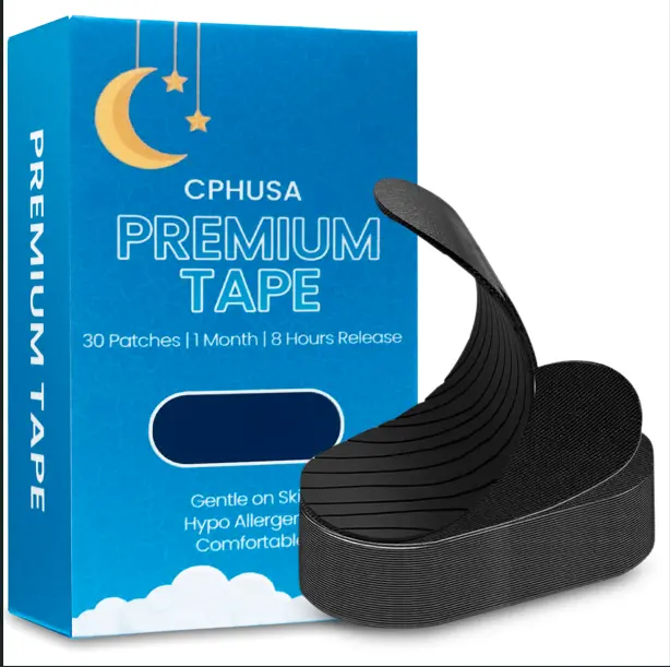 CPHUSA Premium Tape for Sleeping 30 Pack Gentle Premium Sleep Strips Pain-Free Cotton Tape Skin-Friendly Adhesive for Comfortable Night's Rest