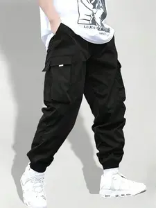 Boys overalls for winter Casual Sports Outdoor Large Pocket Strap Cargo Pants Spring Autumn