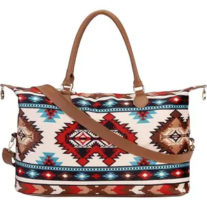 Weekender Bag Duffle Bag For Women Large Travel Tote Bag Overnight  Bags With  Strap Cow Leopard Atzec...