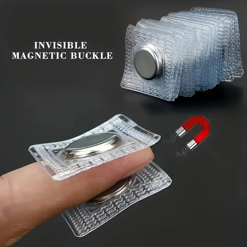 [Magnetic Buttons] 10pcs Magnetic Snap Buttons | for Bags, Clothing, Invisible Curtain, Hidden Round Buckle