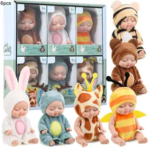 6 Expressive Dolls, Ultra Cute Sleeping Bjd Doll Toys, Perfect for Collectors and Gift Lovers, High-Quality Craftsmanship