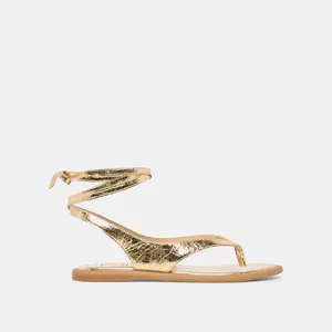 Dolce Vita JAYDEN SANDALS GOLD DISTRESSED LEATHER