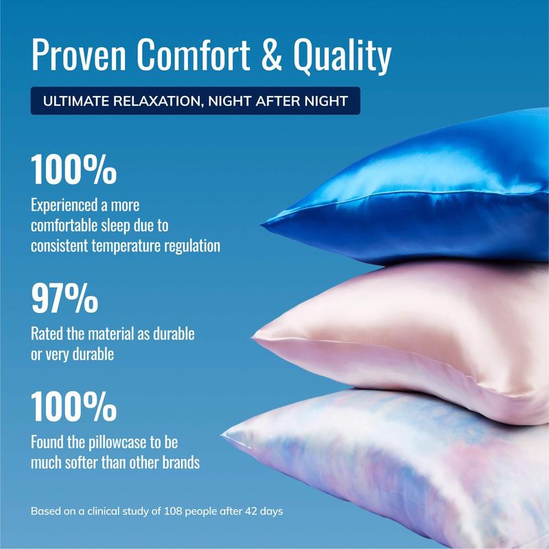 Blissy Silk Pillowcase - 100% Pure Mulberry Silk - Improve Your Hair, Skin and Health While You Sleep! - The Only Award Winning & Dermatologist Approved Silk Pillowcase