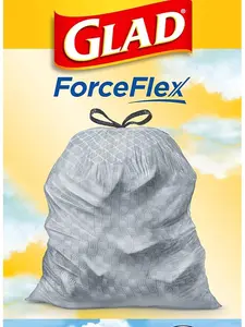 Trash Bags, ForceFlex Tall Kitchen Drawstring Garbage Bags, Fresh Clean, 13 Gal, 40 Ct (Package May Vary)