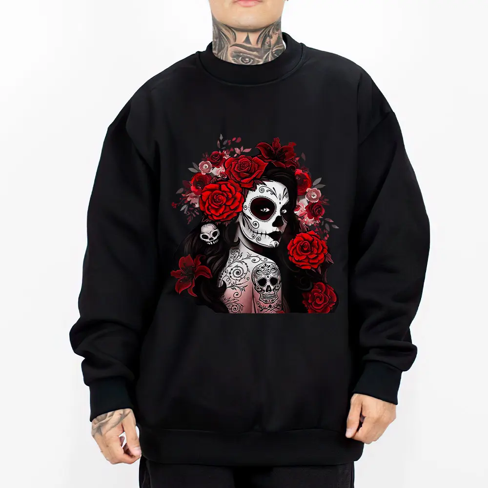 Chicano Clothing Dia De Los Muertos Skull Mexican Clothes, Lowrider Clothes, Oversized Graphic Tee Medium Heavy Sweatshirt Hoodie for Men & Women Full size S-5XL S5