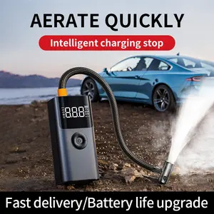 Portable Car Jump Starter with Air Compressor, Car Battery Jump Starter Battery Pack with LED Light, 12V Car Jump Box Car Battery Jumper Starter, Large LCD Display,Quick Charge Mobile Power