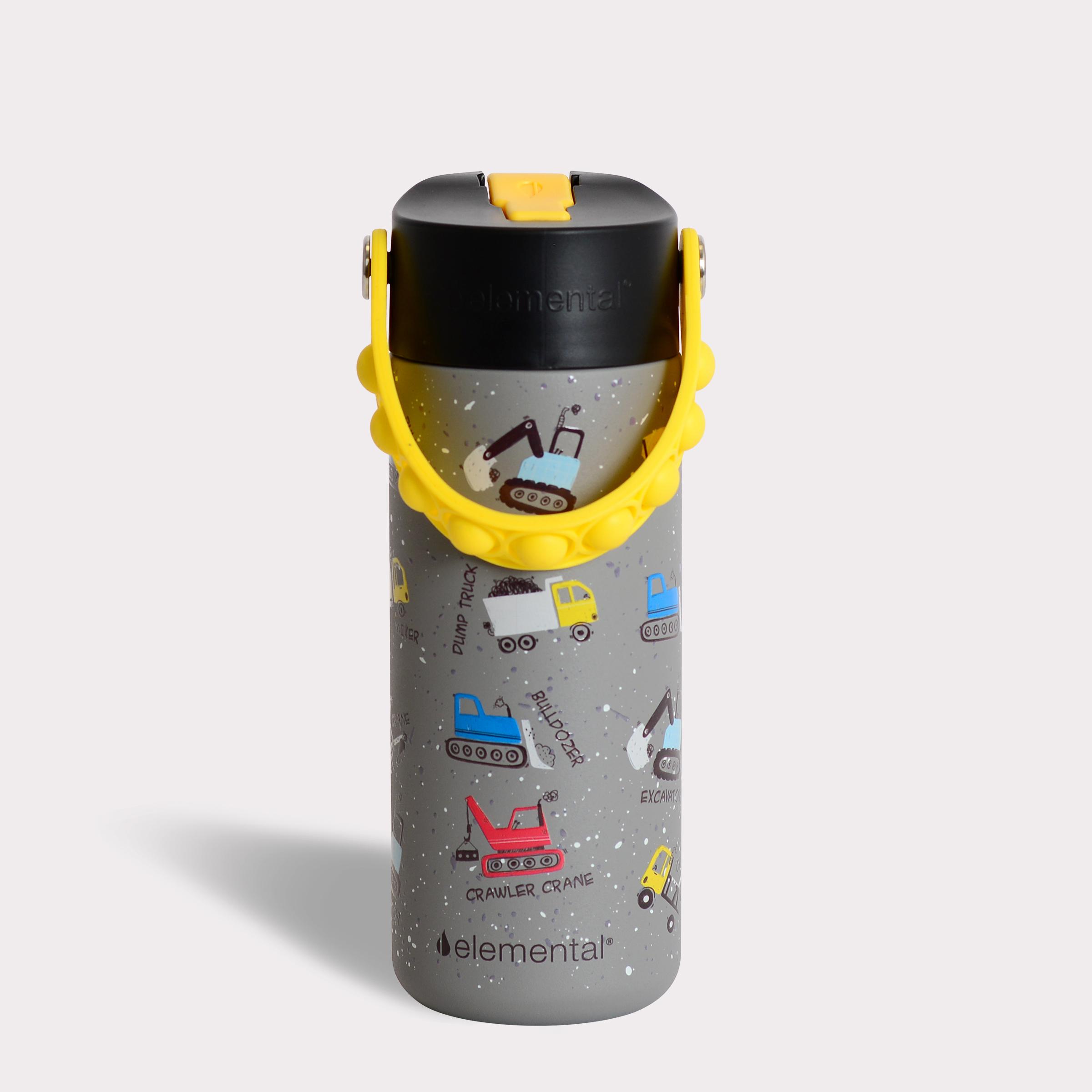 Elemental Core Pop 18 oz Water Bottle with Straw Lightweight, Stylish, Leak-Proof, BPA-Free, Insulated Stainless Steel for Kids, Travel & Daily Use