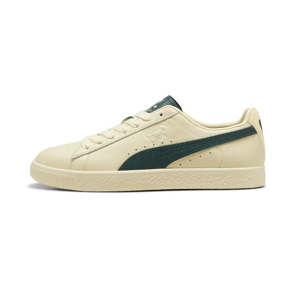 PUMA Mens Clyde Players Lane Lace Up Sneakers Shoes Casual - Beige