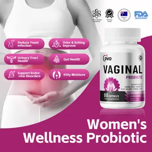 DVO Women's Probiotics for Private Part with 60 Billions Probiotic Cranberry Blend Supports pH Balance Gut Health, 60 Capsules