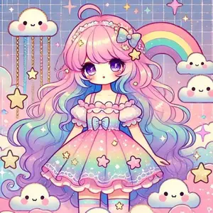 5D DIY Full Drill Round Diamond Painting - Diamond Art Kit Rainbow Girl, Pink Mosaic, Canvas - DIY Decor, Home Wall Art, Perfect for Halloween and Christmas, Independence Day, Birthdays, and Anniversary Gifts.